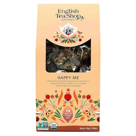 Herbata liściasta Happy Me BIO English Tea Shop, 15 piramidek