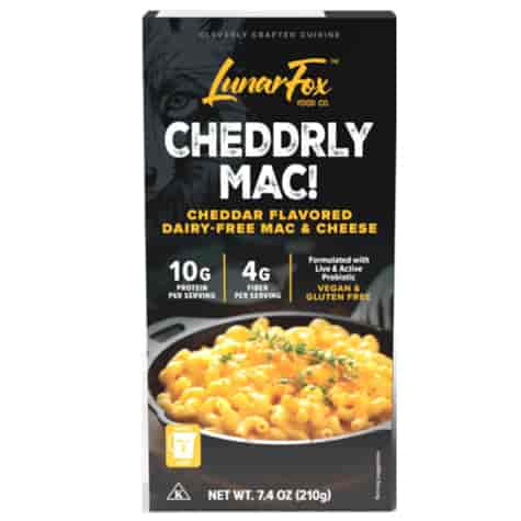 Cheddrly Mac! Roślinna mieszanka na sos o smaku sera z bezglutenowym makaronem, 210 g