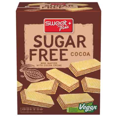 Wafelki SUGAR FREE z kremem kakaowym, 180 g