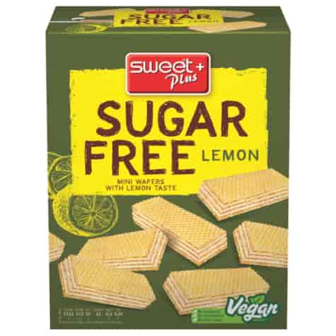 Wafelki SUGAR FREE z kremem o smaku cytrynowym 180 g