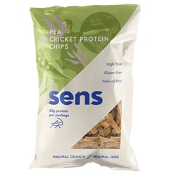 Chipsy proteinowe z grochu i mąki ze świerszczy Sens, 80g