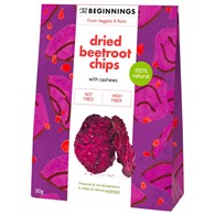 Surowe chipsy z buraków z orzechami nerkowca The Beginnings, 30g