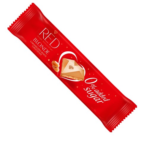 Baton z karmelizowanej białej czekolady  Blonde  bez dodatku cukrów RED Delight 26g