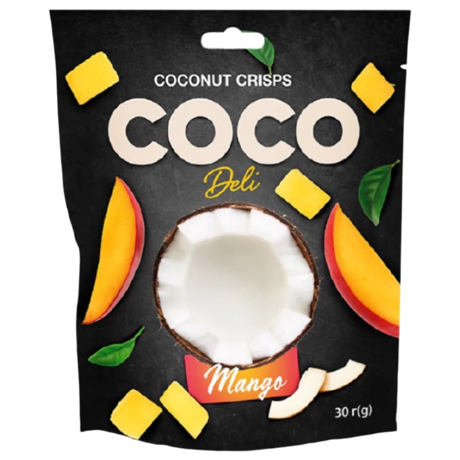 Chipsy kokosowe o smaku mango Coco Deli, 30g
