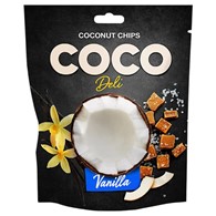 Chipsy kokosowe o smaku wanilii i słonego karmelu Coco Deli, 30g