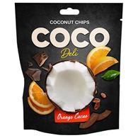 Chipsy kokosowe o smaku pomarańczy i kakao Coco Deli, 30g