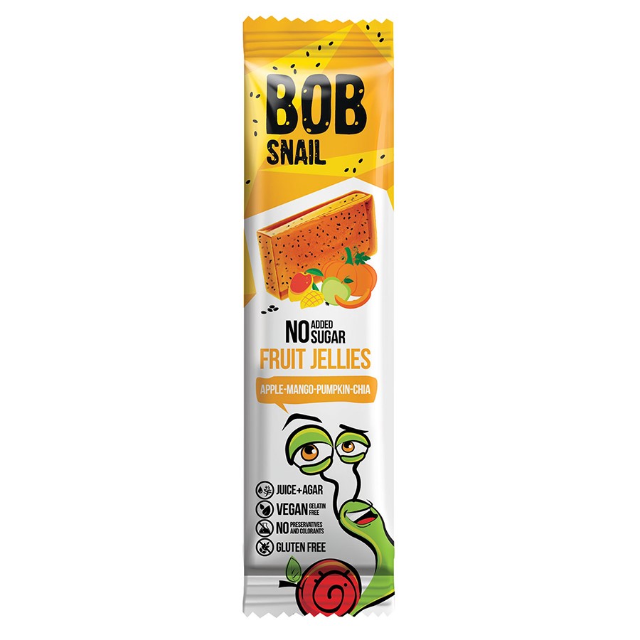 Bob Snail Jellies jabłko-mango-dynia-chia, 38g