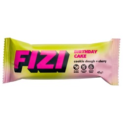 Baton w białej polewie „COOKIE DOUGH+CHERRY” Fizi, 45g