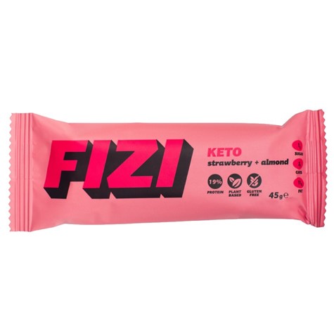 Baton proteinowy Keto “STRAWBERRY + ALMOND” Fizi, 45g