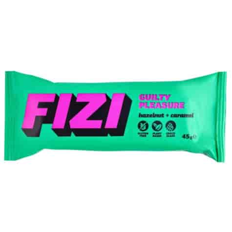 Baton w polewie czekoladowej „HAZELNUT + CARAMEL” Fizi, 45g