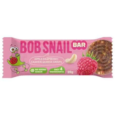 Baton Jabłko-Malina-Nerkowce-Chrupki z komosy ryżowej Bob Snail, 35 g