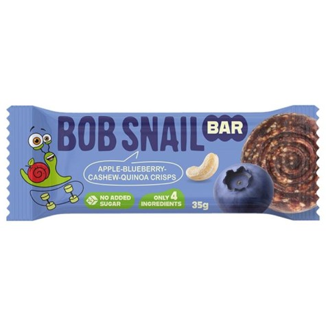 Baton Jabłko-Borówka-Nerkowce-Chrupki z komosy ryżowej BOB SNAIL 35 g