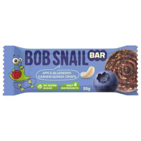 Baton Jabłko-Borówka-Nerkowce-Chrupki z komosy ryżowej BOB SNAIL 35 g