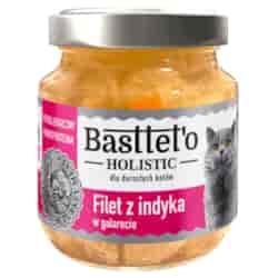 Filet z indyka w galarecie dla kotów BASTTETO HOLISTIC, 130g