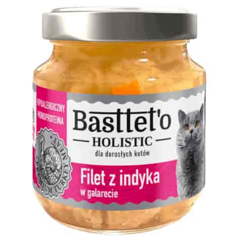 Filet z indyka w galarecie dla kotów BASTTETO HOLISTIC, 130g