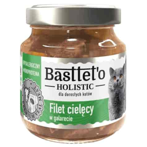 Filet cielęcy w galarecie dla kotów BASTTETO HOLISTIC, 130g
