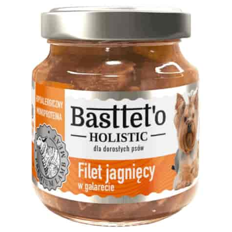 Filet jagnięcy w galarecie dla psów BASTTETO HOLISTIC, 130g