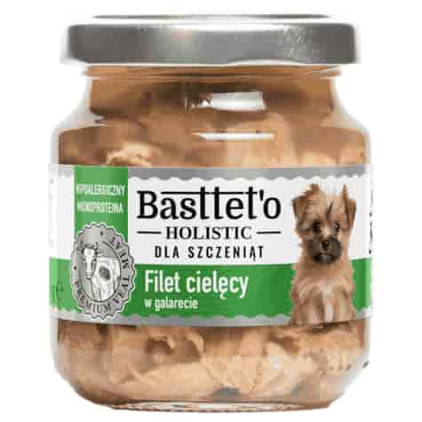 Filet cielęcy w galarecie dla szczeniąt BASTTETO HOLISTIC, 130g