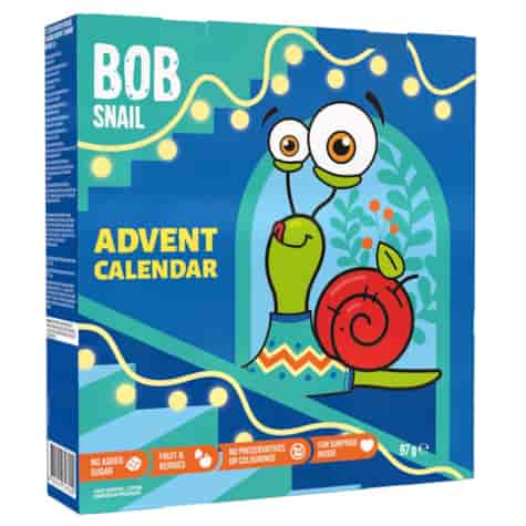 Kalendarz Adwentowy przekąski i galaretki Bob Snail, 117 g