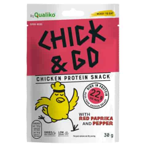 Suszony kurczak o smaku czerwonej papryki i pieprzu CHICK&GO, 30g