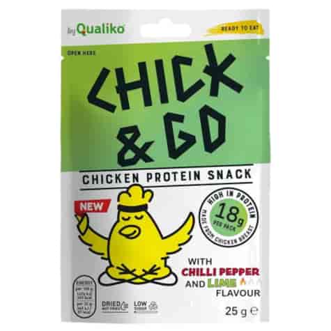 Suszony kurczak o smaku chilli i limonki CHICK&GO, 25g