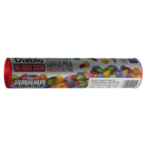 Czekoladowe lentylki bez dodatku cukru w tubce Diablo, 22g