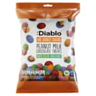 Orzeszki w mlecznej czekoladzie w kolorowej polewie bez dodatku cukru Diablo, 40g