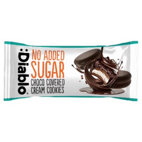 Ciasteczka z krem czekoladowym bez dodatku cukru Diablo, 34g