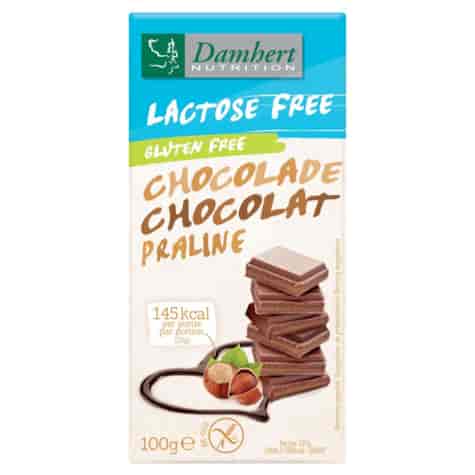 Czekolada mleczna z nadzieniem pralinowym  b/laktozy i b/glutenu Damhert 100g