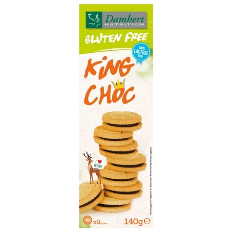 Bezglutenowe ciastka King Choc Damhert, 125g