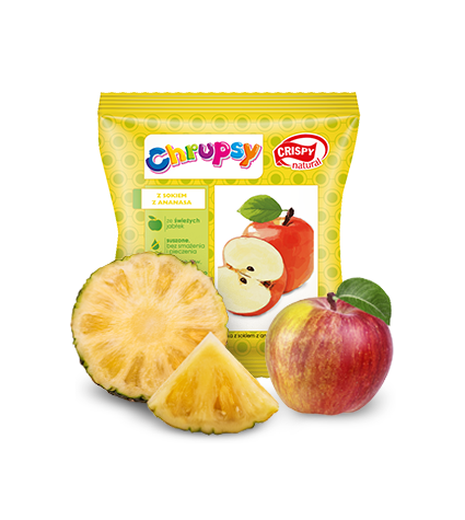 Chipsy z jabłka z sokiem z ananasa Crispy Natural 18g