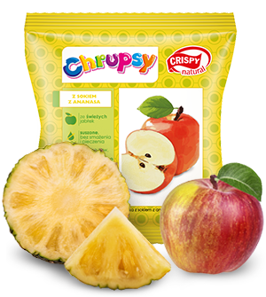 Chipsy z jabłka z sokiem z ananasa Crispy Natural 18g