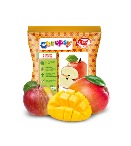 Chipsy z jabłka z sokiem z mango Crispy Natural 18g