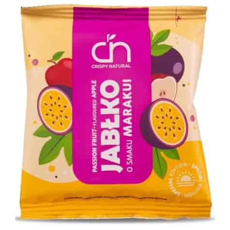 Jabłko suszone o smaku marakui Crispy Natural, 18 g