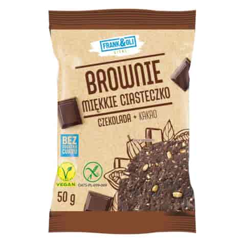 Ciastko brownie czekolada i kakao Frank&Oli, 50g