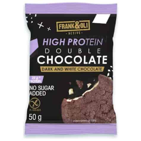 Ciastko proteinowe - podwójna czekolada ciemna i biała Frank&Oli, 50g