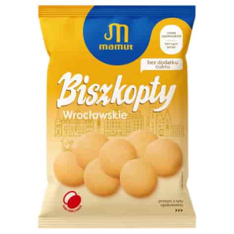Biszkopty wrocławskie bez dodatku cukru Mamut, 100g