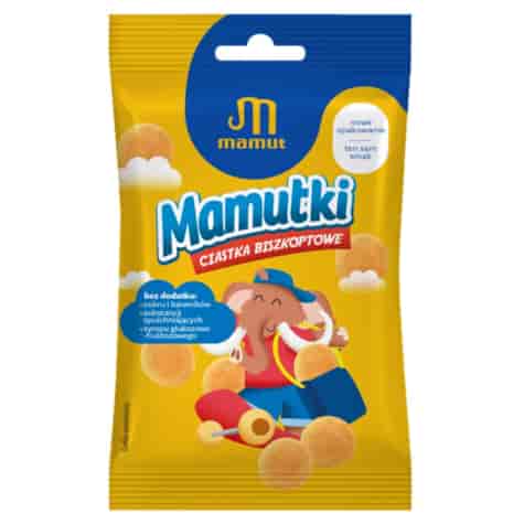 Mamutki - ciastka biszkoptowe bez dodatku cukru 20g