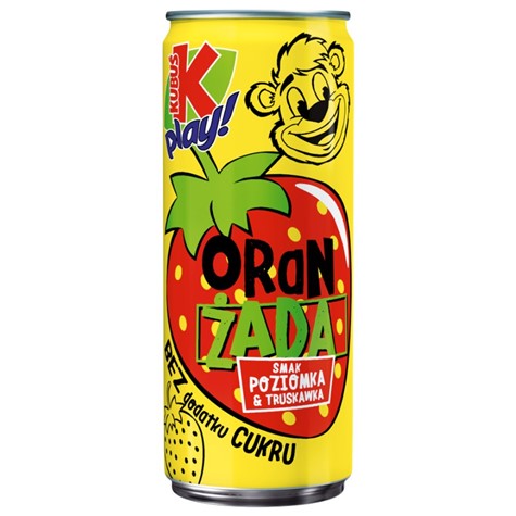 Kubuś Play Oranżada bez dodatku cukru - truskawka i poziomka 250 ml