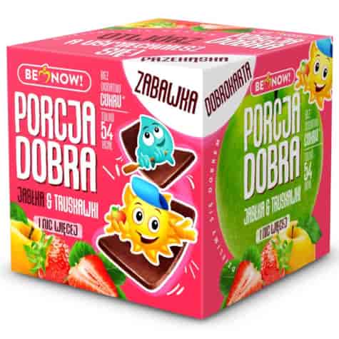 Kostka jabłkowo-truskawkowa Porcja Dobra, 16g