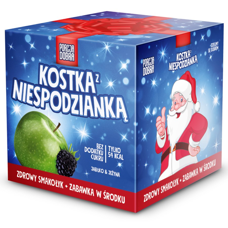 Kostka z niespodzianką jabłkowo-jeżynowa Porcja Dobra, 32g
