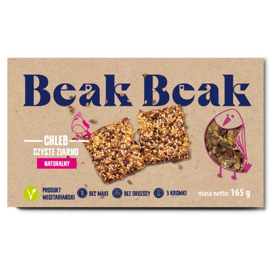 Chleb Czyste Ziarno Naturalny Beak Beak, 165g