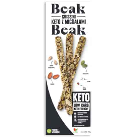 Grissini KETO z migdałami Beak Beak, 216g