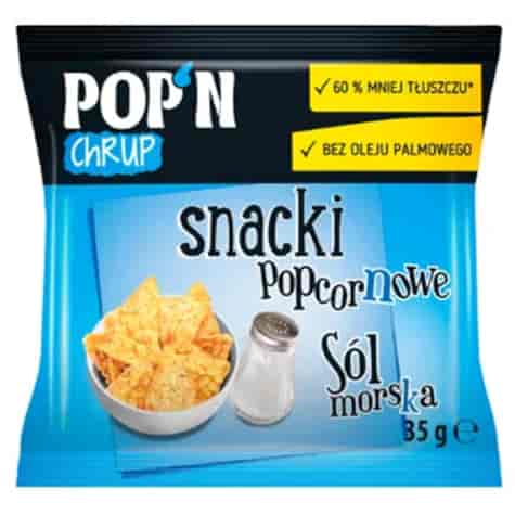 POP'N Chrup snacki popcornowe z solą morską Sante 35g