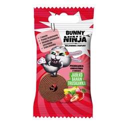 Przek��ska owocowa o smaku jabłko-banan-truskawka Bunny Ninja, 15g