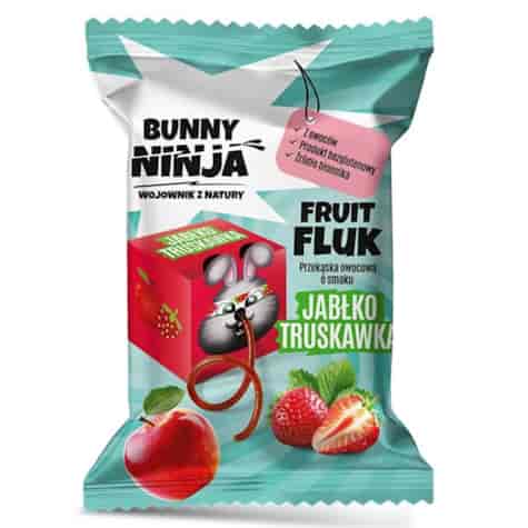Przekąska owocowa o smaku jabłko-truskawka Fruit Fluk, 15 g