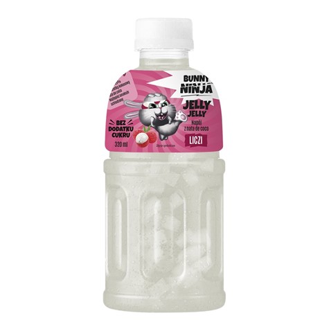 Napój z sokiem z liczi NFC oraz galaretką kokosową Bunny Ninja, 320 ml