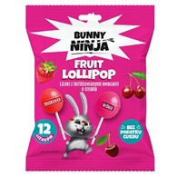 Lizaki kulki o smakach truskawki i wiśni bez dodatku cukru LILLI POP Bunny Ninja, 120g