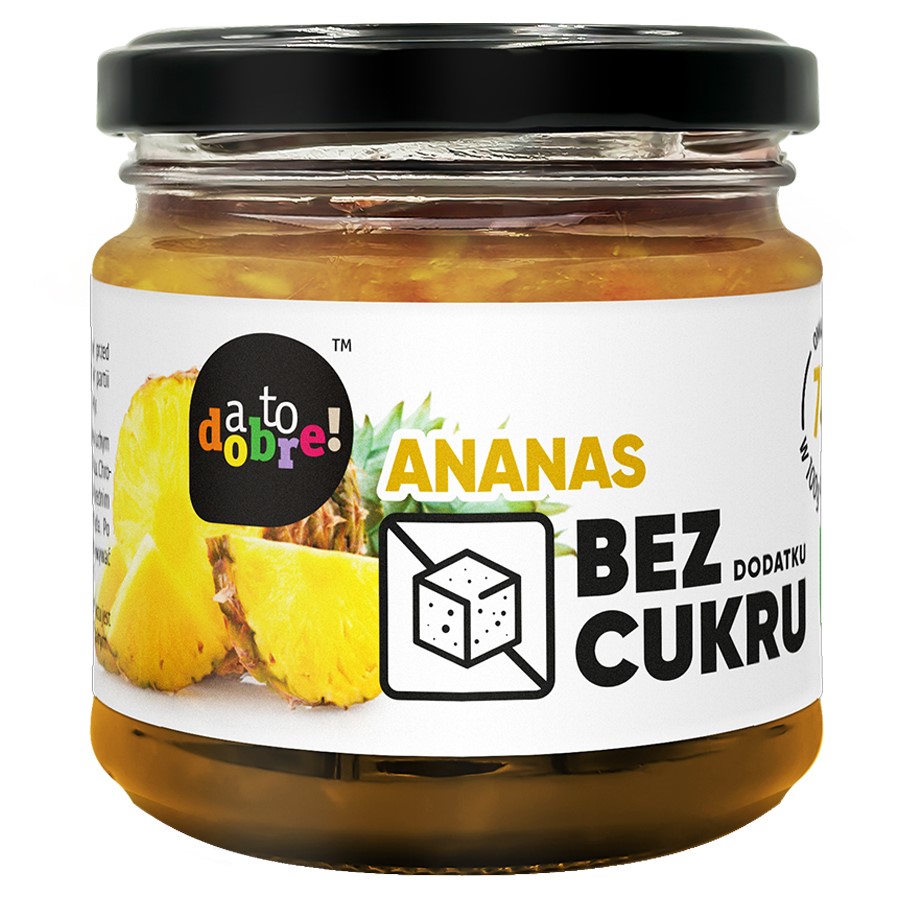 Ananas bez dodatku cukru o konsystencji konfitury A To Dobre!, 195g