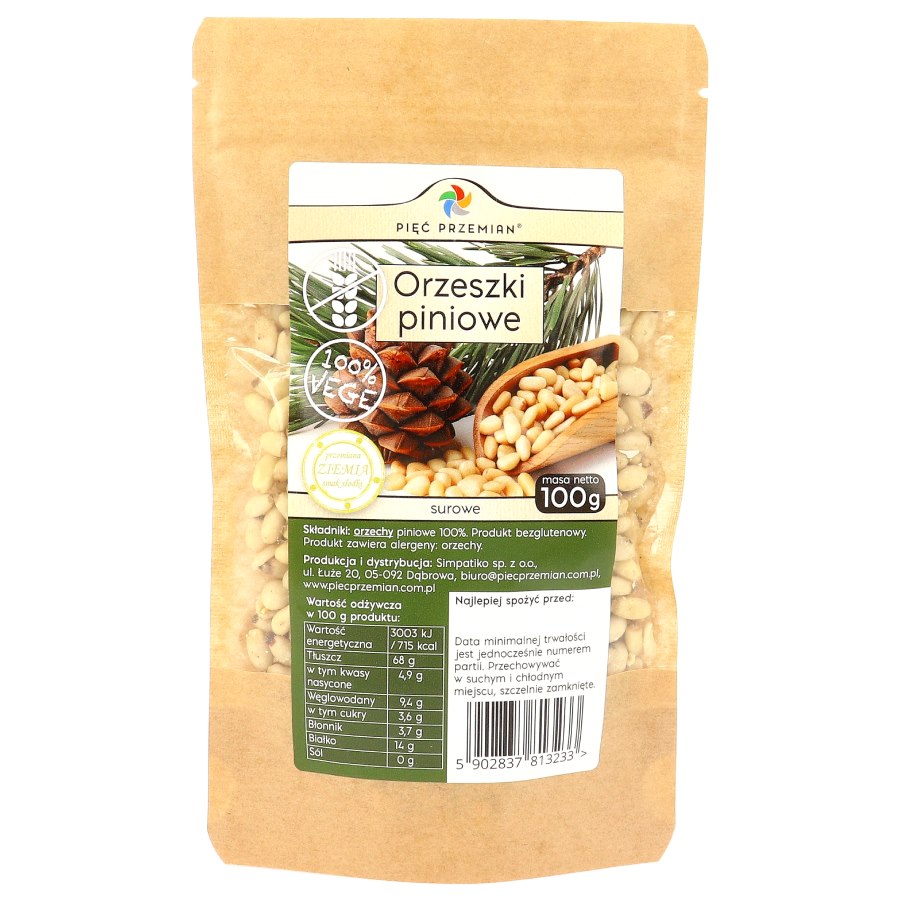 Orzechy piniowe Pięć Przemian, 100g